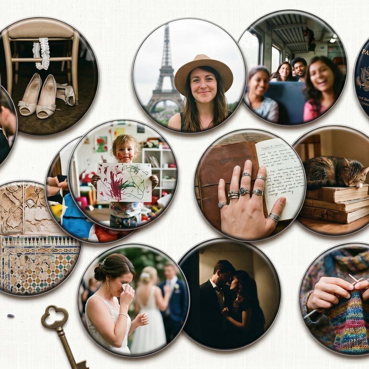 Round 2.25 inch custom photo magnets
